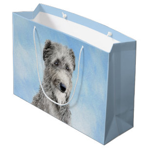 Sacola Para Presentes Grande Pintura de Deerhound Escocês - Ar Cachorro Origin