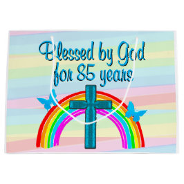 SACOLA PARA PRESENTES GRANDE PISTA AZUL E BORRACHA DE BORRACHA 85.O ANIVERSÁRIO