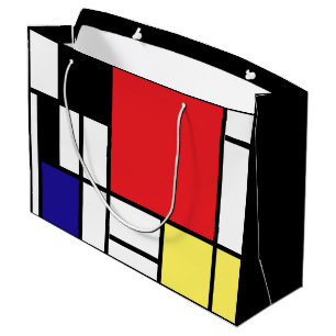 Sacola Para Presentes Grande PixDezines modrian/abstrato