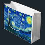 Sacola Para Presentes Grande PixDezines van gogh Starry night/rua. Remy<br><div class="desc">A famosa pintura de Van Gogh, "A Noite Estrelada." Pintado durante sua estadia no asilo Remy Santo na década de 1880, van Gogh retratou as colinas rolantes e árvores ciprestes que viu de sua janela. Melhorado digitalmente pela PixDezines. Copyright © 2008-2016 PixDezines.com™ e PixDezines™ em zazzle.com. Todos os direitos reservados....</div>