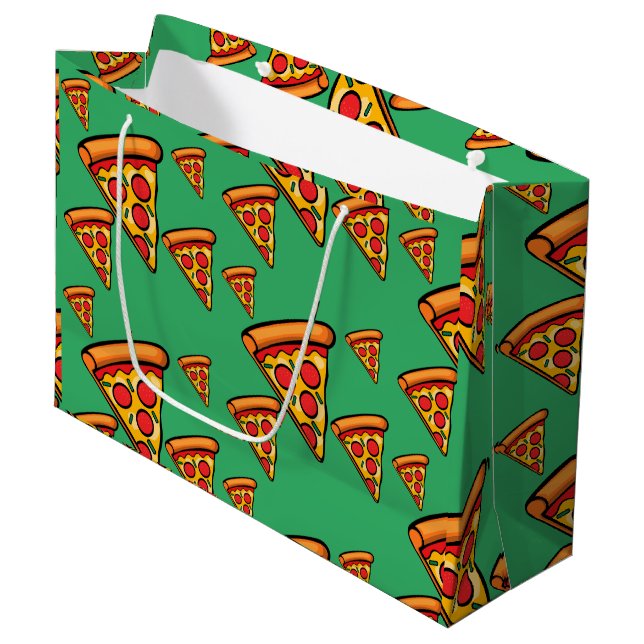 Sacola Para Presentes Grande Pizza Friday Design - Saco do presente - Grande (Frente inclinada)