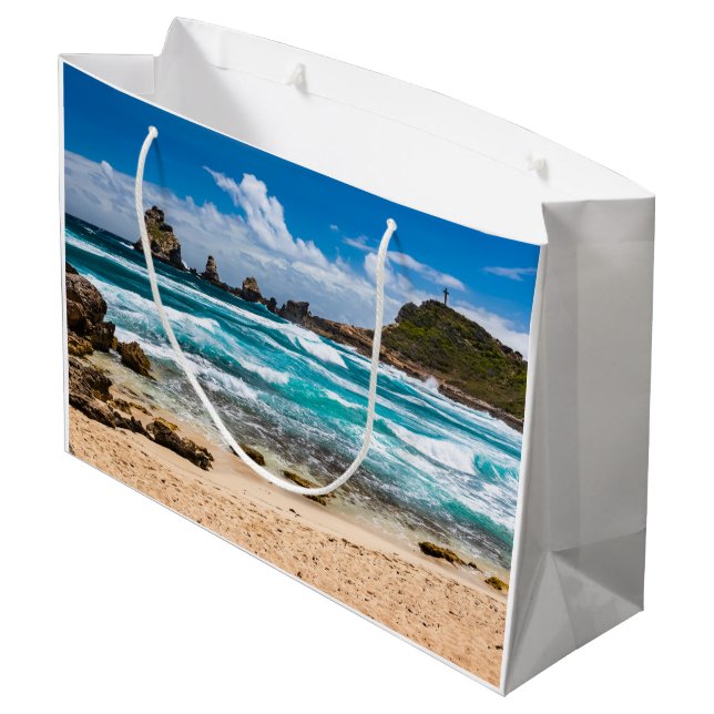 Sacola Para Presentes Grande Pointe des Chateaux, Grande-Terre, Guadalupe (Verso inclinado)