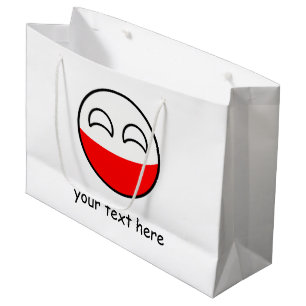 Sacola Para Presentes Grande Polônia Geeky de tensão engraçado Countryball