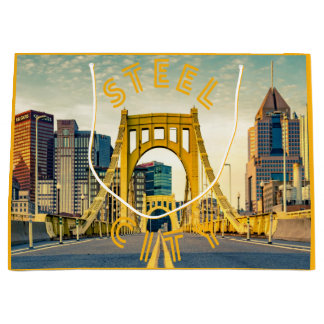 Sacola Para Presentes Grande Ponte Skyline City em Pittsburgh Pennsylvania