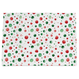 Sacola Para Presentes Grande Pontos de Natal