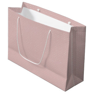 Sacola Para Presentes Grande Pontos Desenhados Mãos na Rosa