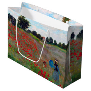 Sacola Para Presentes Grande Poppy Field, Monet Large Gift Bag