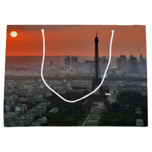 Sacola Para Presentes Grande Por do sol de Paris