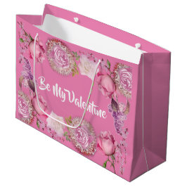 Sacola Para Presentes Grande Por Ela Ser Meu Namorados Rosa Rosa Rosa Rosa Rosa