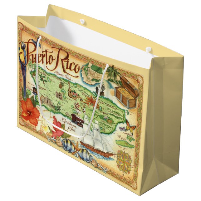 Sacola Para Presentes Grande Porto Rico Gift Bag (Frente inclinada)