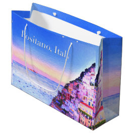 Sacola Para Presentes Grande Positano, Itália Sunset Gift Bag