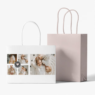 Sacola Para Presentes Grande Presente de Fotografia da Família Personalizada d