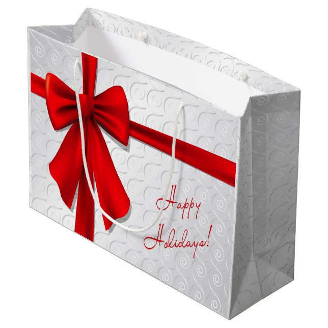 Sacola Para Presentes Grande Presente de Natal (Verso inclinado)