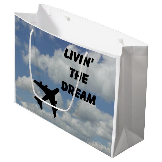 Sacola Para Presentes Grande Presente de voo (Frente inclinada)