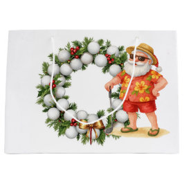 Sacola Para Presentes Grande Presentes de Natal com tema de golfe para golfista