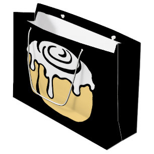 Sacola Para Presentes Grande Preto bonito do design dos desenhos animados do