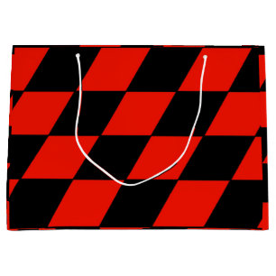 Sacola Para Presentes Grande Preto e Vermelho