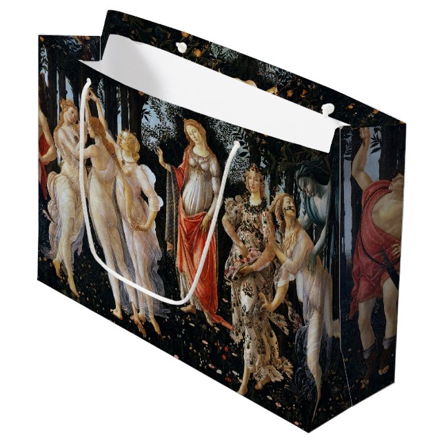Sacola Para Presentes Grande Primavera, Sandro Botticelli (Frente inclinada)