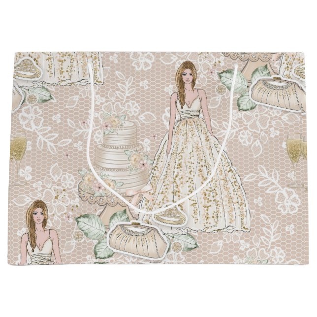 Sacola Para Presentes Grande Princesa Wedding (Frente)