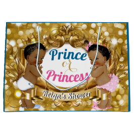 Sacola Para Presentes Grande Príncipe Africano ou Princesa do Gênero Revelem Sa