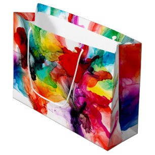 Sacola Para Presentes Grande Prisma de Jeweltone - Watercolor