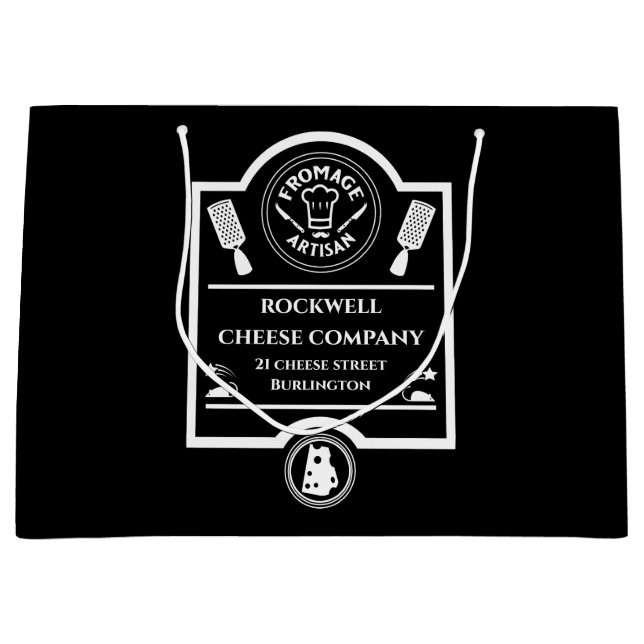 Sacola Para Presentes Grande Produtor de Queijo (Frente)