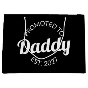 Sacola Para Presentes Grande Promovido a Papai Est 2027 Novo Papai Chá de Bebê