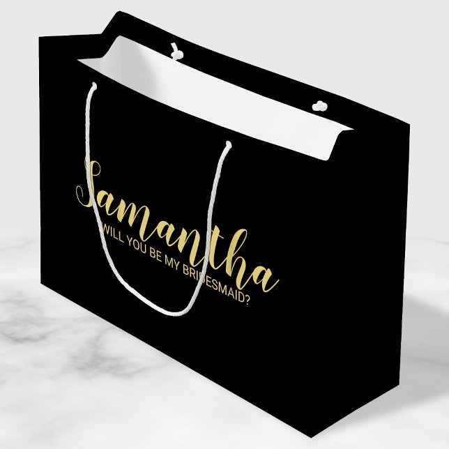 Sacola Para Presentes Grande Proposta Moderna de Bridesmaid (Criador carregado)