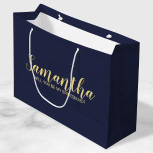 Sacola Para Presentes Grande Proposta Moderna de Bridesmaid