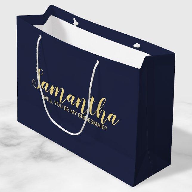 Sacola Para Presentes Grande Proposta Moderna de Bridesmaid (Criador carregado)