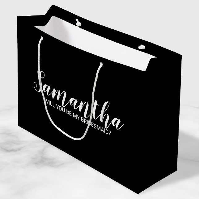 Sacola Para Presentes Grande Proposta Moderna de Bridesmaid (Criador carregado)