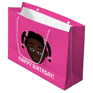 Sacola Para Presentes Grande #Proud2BNaturalMe Choose-My-Complexion Aniversário
