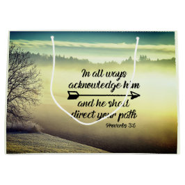 Sacola Para Presentes Grande Provérbios 3:6 Ele dirigirá sua Bíblia de caminho 