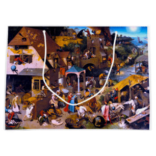 Sacola Para Presentes Grande Provérbios Países Baixos, Pieter Bruegel, o Velho