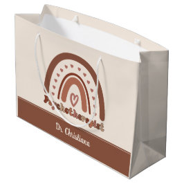 Sacola Para Presentes Grande Psicoterapeuta Personalizado do Arco-Íris