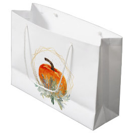 Sacola Para Presentes Grande Pumpkin De Queda Russa Aquarela