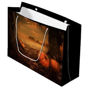 Sacola Para Presentes Grande Pumpkin Patch