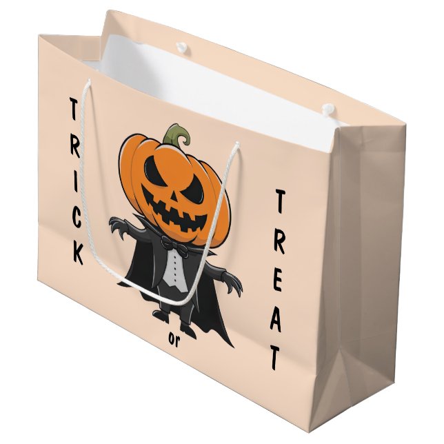 Sacola Para Presentes Grande Pumpkin Vampire (Frente inclinada)