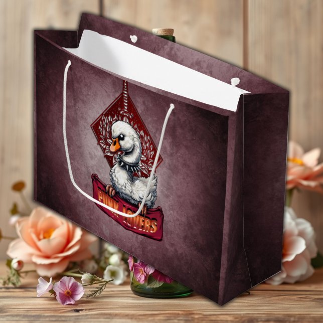 Sacola Para Presentes Grande Punk Swan: O rebelde preso. (Criador carregado)