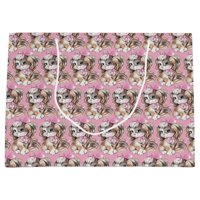 Sacola Para Presentes Grande Puppy Large Gift Bag (Frente)