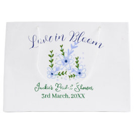 Sacola Para Presentes Grande Purple boho love in Bloom bridal shower name retro