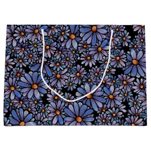 Sacola Para Presentes Grande Púrpura de flor selvagem