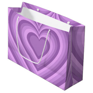 Sacola Para Presentes Grande Púrpura Hipnótica Prato de Amor