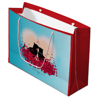 Sacola Para Presentes Grande Purr Love - Kiss Gift Bag