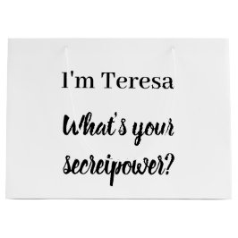 Sacola Para Presentes Grande Qual é o Design de Herói Superpoder