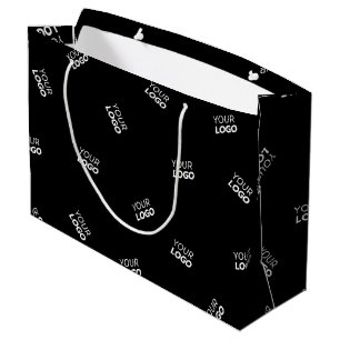 Sacola Para Presentes Grande Qualquer logotipo ou imagem carregada Padrão Esp