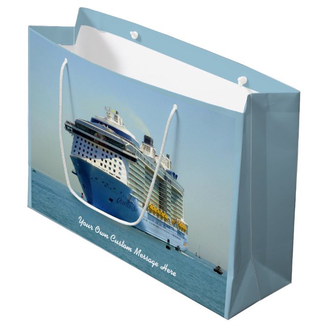 Sacola Para Presentes Grande Quântico vem chamando de personalizado (Frente inclinada)