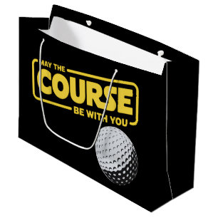 Sacola Para Presentes Grande Que o Campo Esteja Com Você Golfe Divertido Golfe