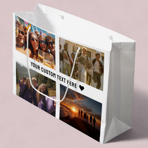Sacola Para Presentes Grande Quebra de Presente Personalizada de 8 Fotografias