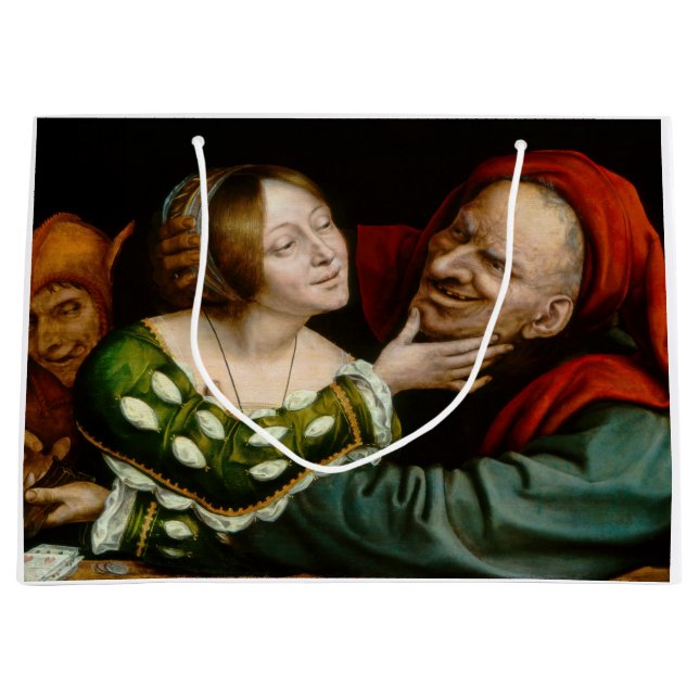 Sacola Para Presentes Grande Quentin Matsys - Amantes Correspondentes (Frente)